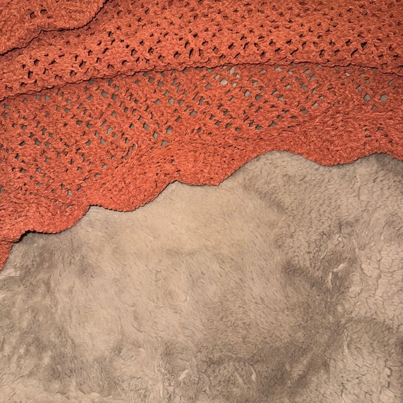 Jessica Simpson Open Knit Poncho Sweater Cropped SweaterMauve Size Med - Picture 9 of 11